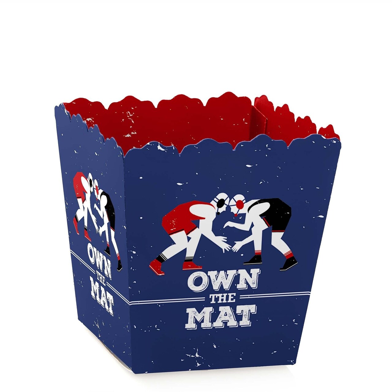 Big Dot of Happiness Own the Mat - Wrestling - Party Mini Favor Boxes - Birthday Party or Wrestler Party Treat Candy Boxes - Set of 12